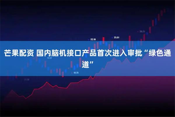 芒果配资 国内脑机接口产品首次进入审批“绿色通道”