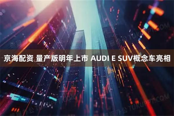 京海配资 量产版明年上市 AUDI E SUV概念车亮相